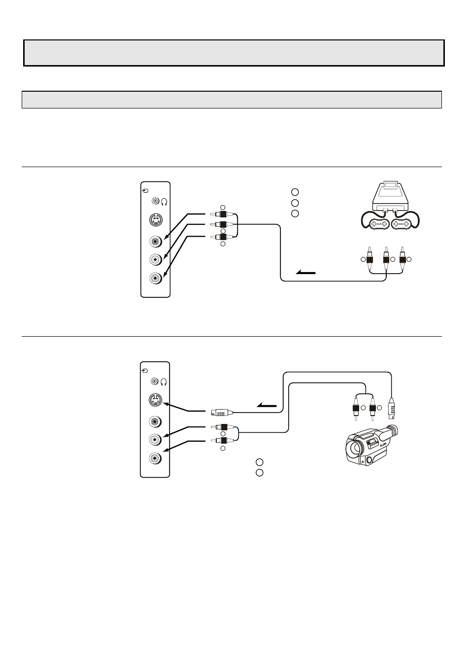 External equipment connections, Using the side audio/video jacks, Tv set side | Video game | Palsonic 7610WSPF User Manual | Page 10 / 33