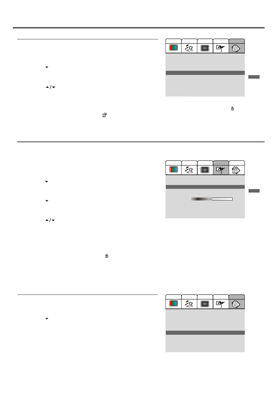 Locking tv channels, Setting locking function on or off, Locking or unlocking tv channels | Changing password | Palsonic TFTV680S User Manual | Page 20 / 35