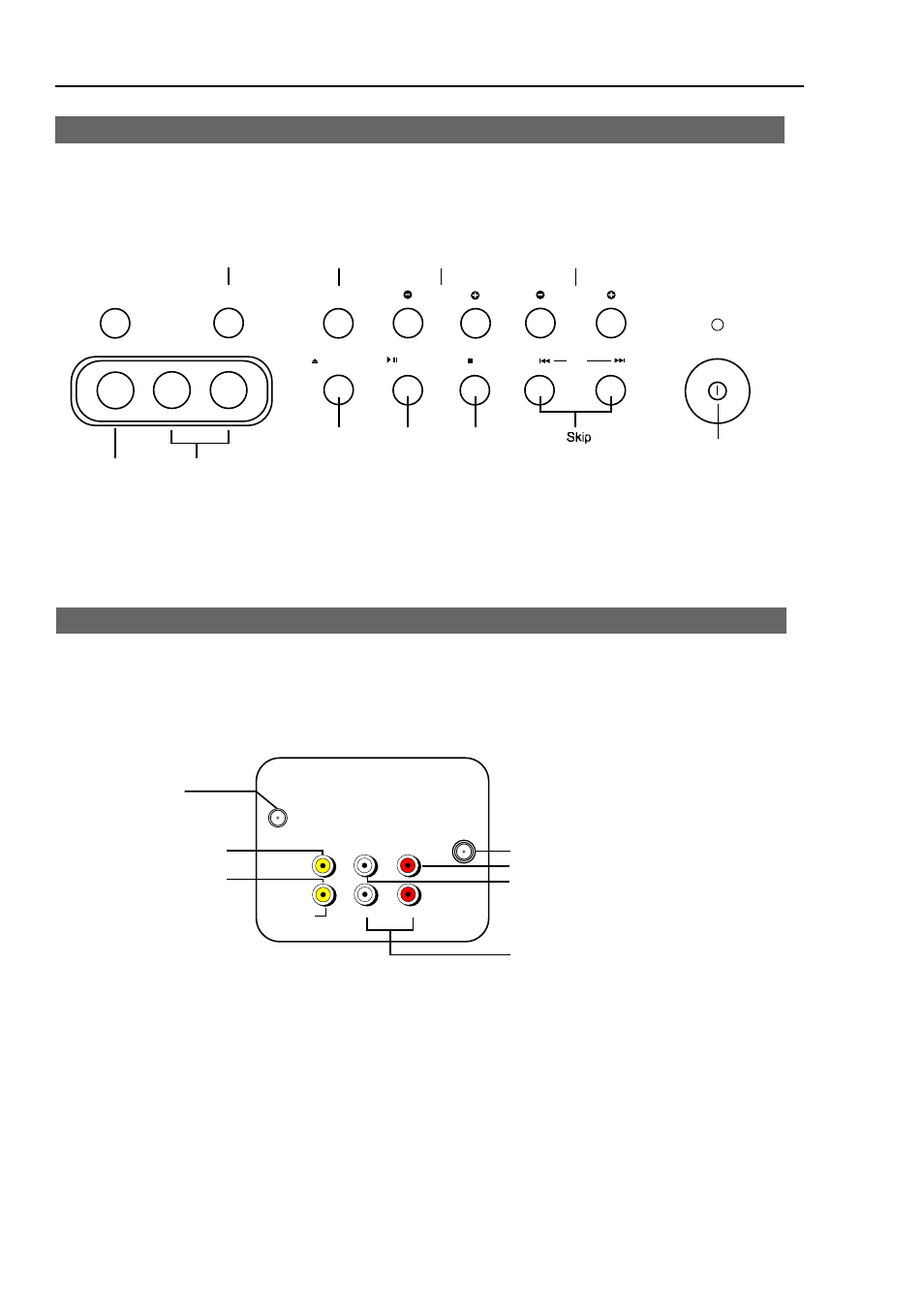 Function buttons and external sockets, Rear panel of the tv set front panel of the tv set | Palsonic 5115DVD User Manual | Page 5 / 35