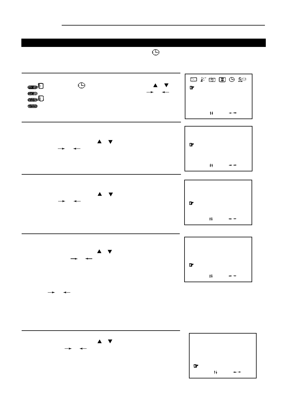 Clock setting, Operation, Clock set | Palsonic 8110 User Manual | Page 20 / 25