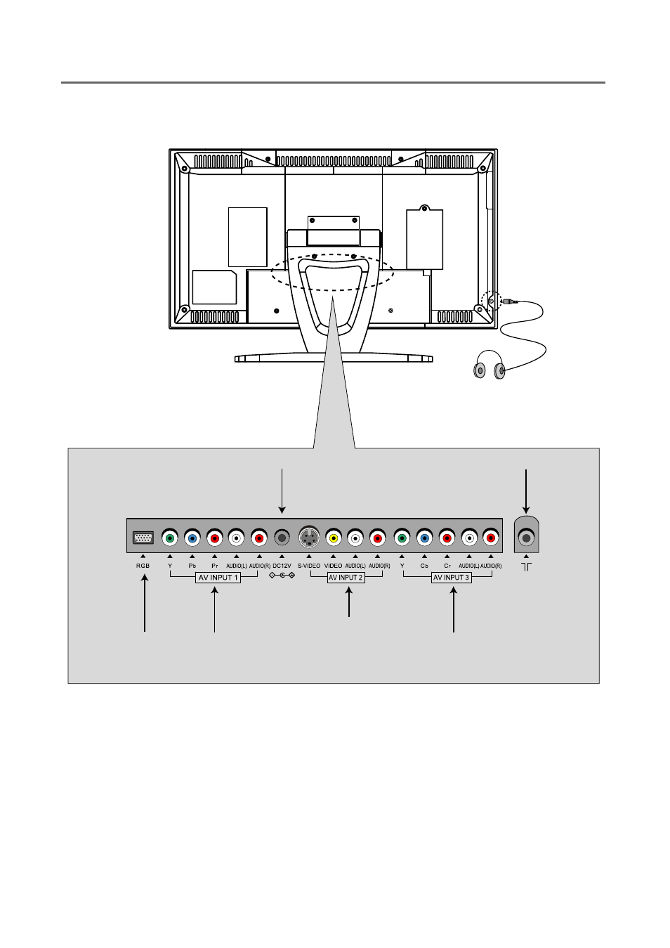 Back panel description | Palsonic TFTV-430 User Manual | Page 7 / 43