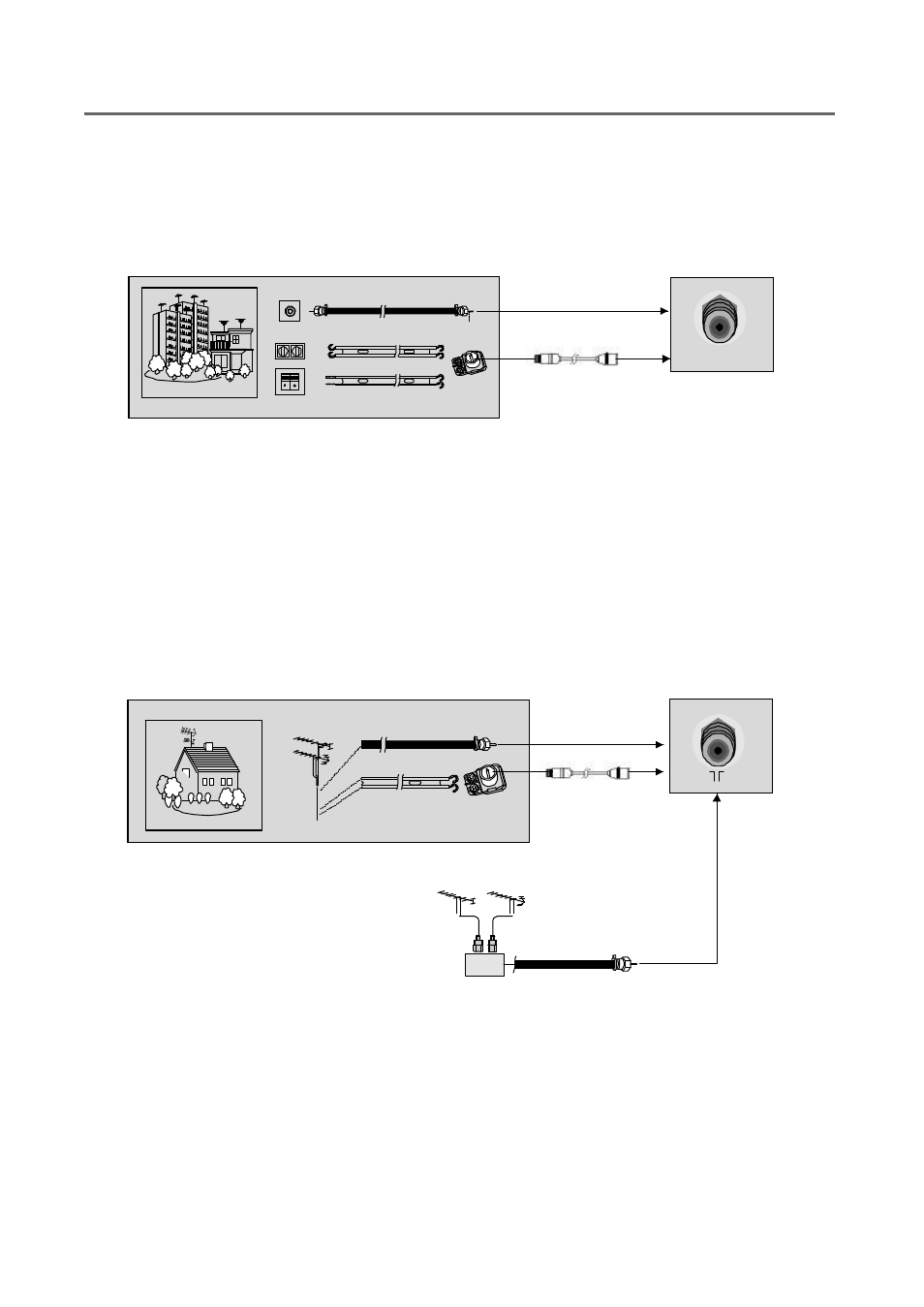 Antenna connections, Outdoor antenna connections | Palsonic TFTV-430 User Manual | Page 8 / 43