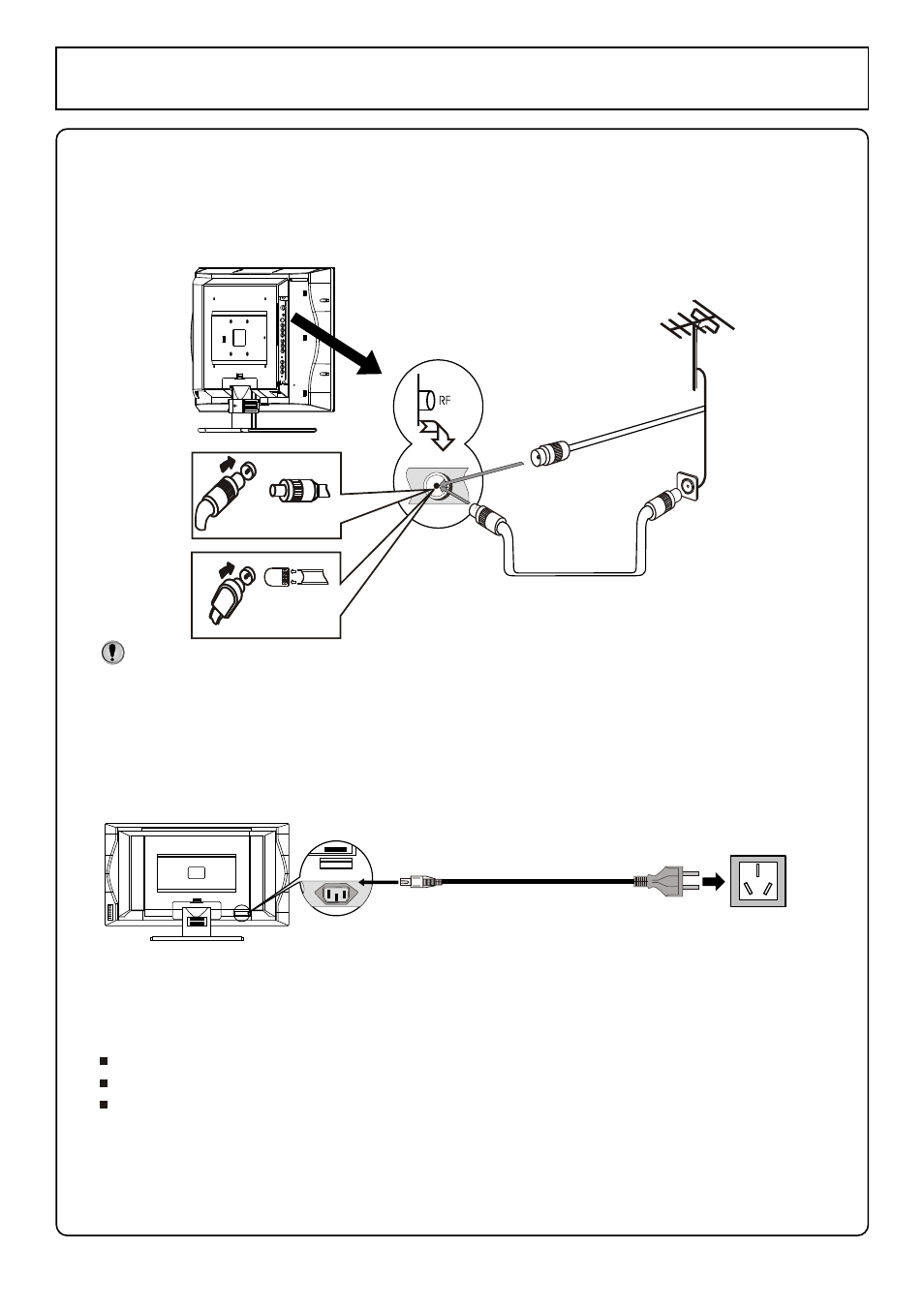 Installation, Antenna connection, Power connection | Palsonic TFTV580 User Manual | Page 10 / 25