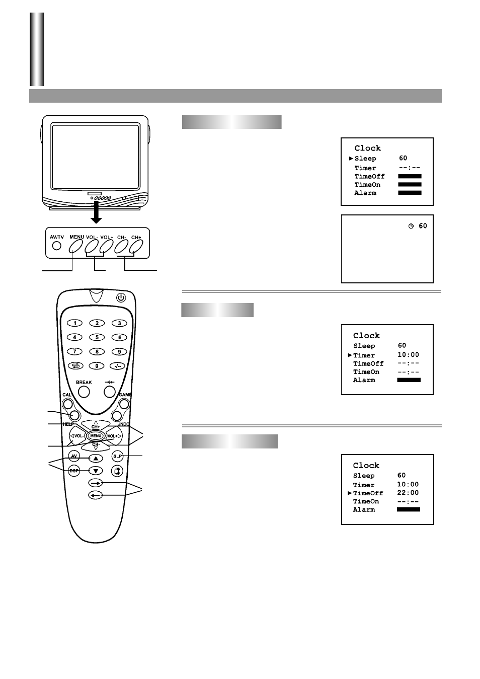 Clock setting | Palsonic 3499G User Manual | Page 22 / 31