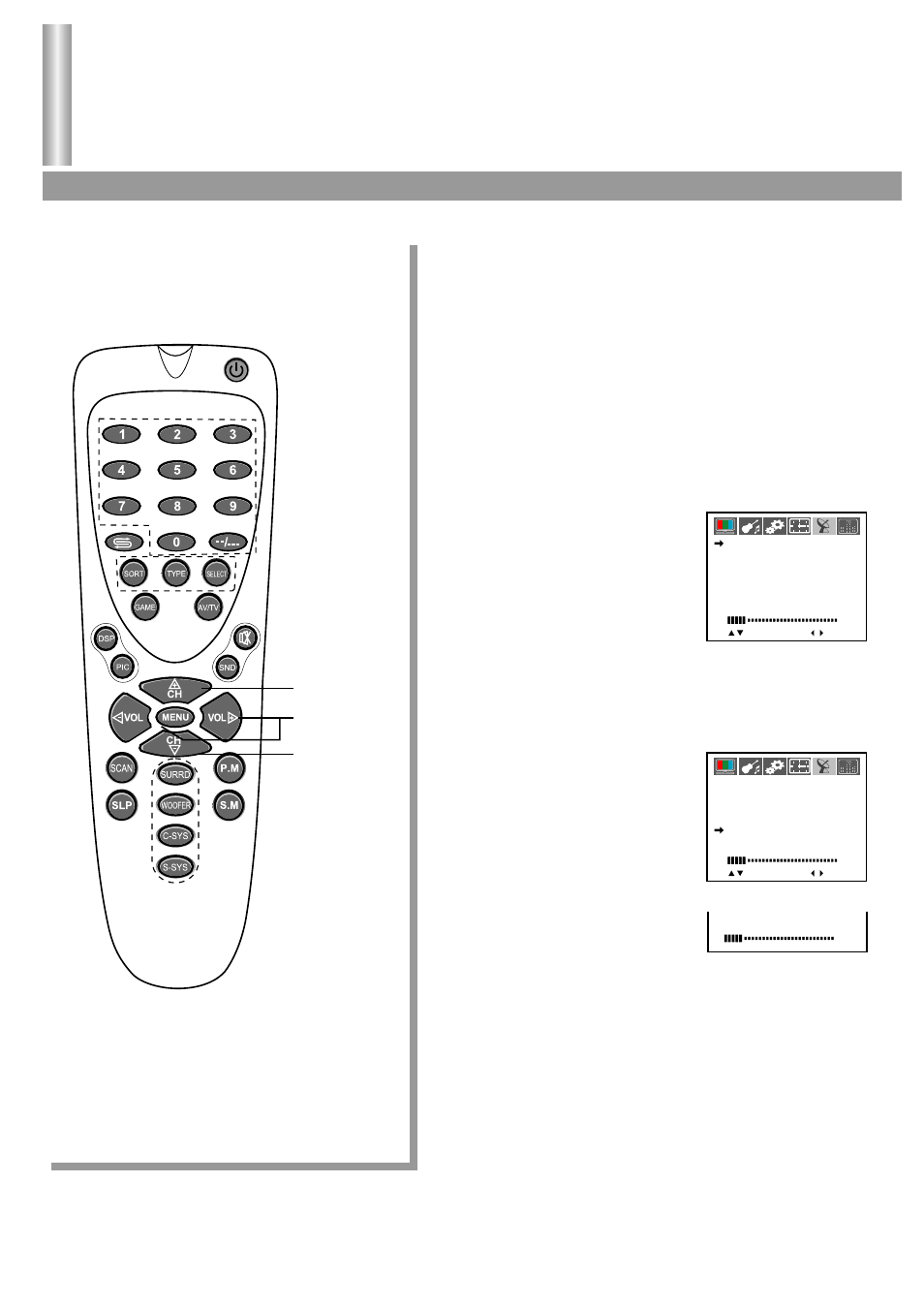 Tuning in, Menu operations, Channel preset | Access the preset menu page, Auto search | Palsonic 6850PF User Manual | Page 12 / 26