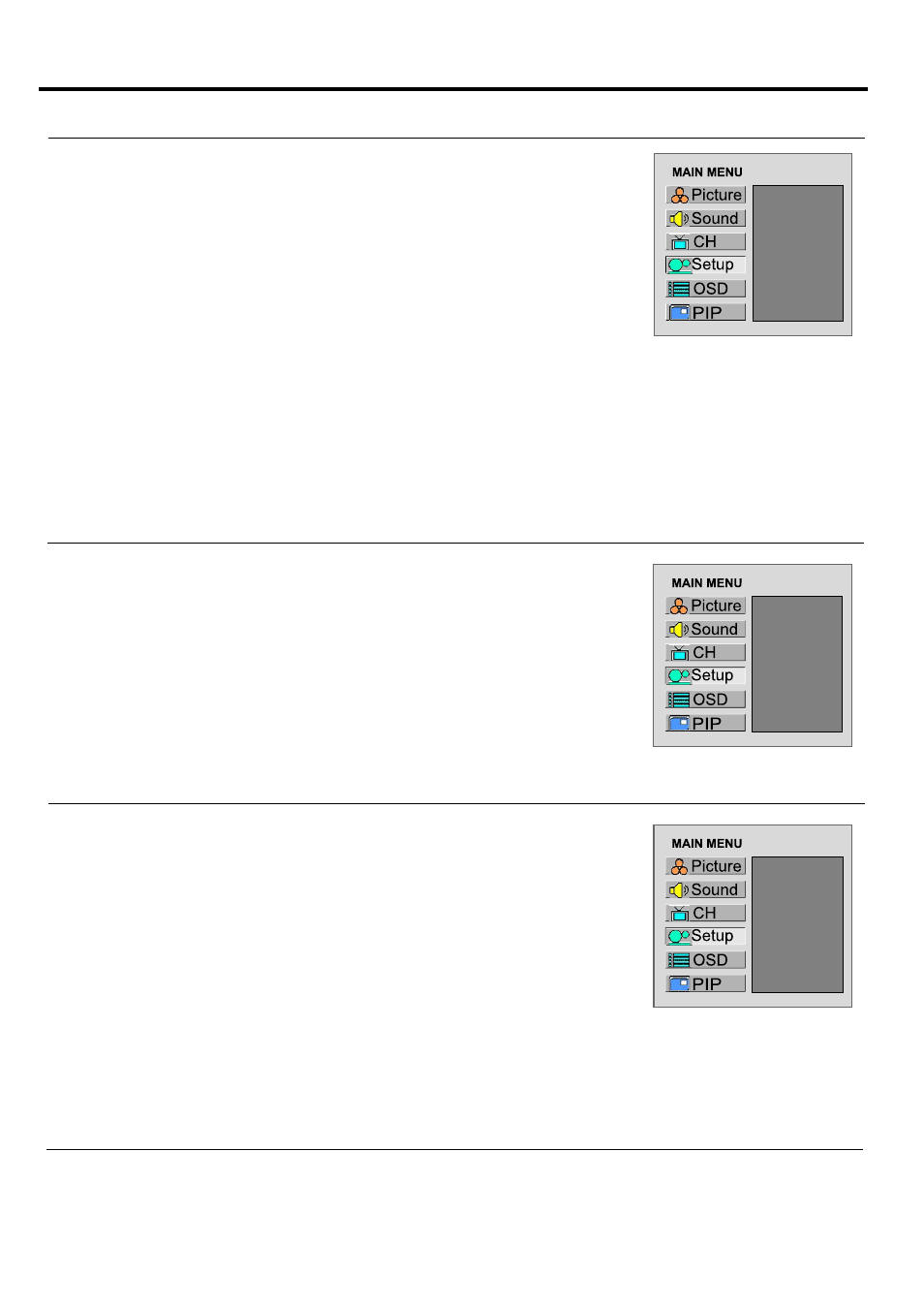 Setting system in tv mode, Adjusting screen aspect | Palsonic TFTV930 User Manual | Page 28 / 36