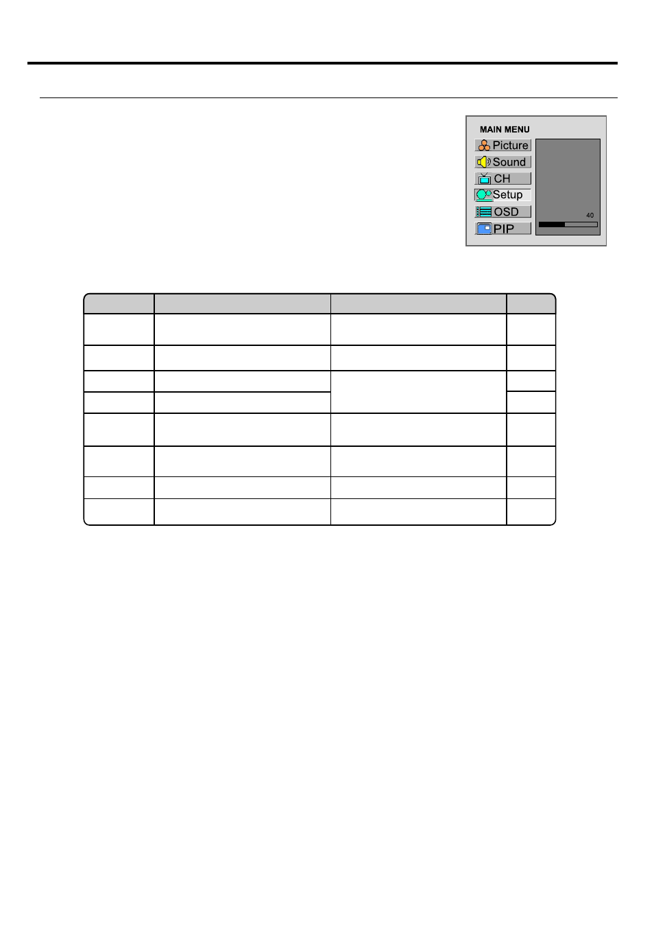 Setting system in vga mode, Operating system menu | Palsonic TFTV930 User Manual | Page 31 / 36