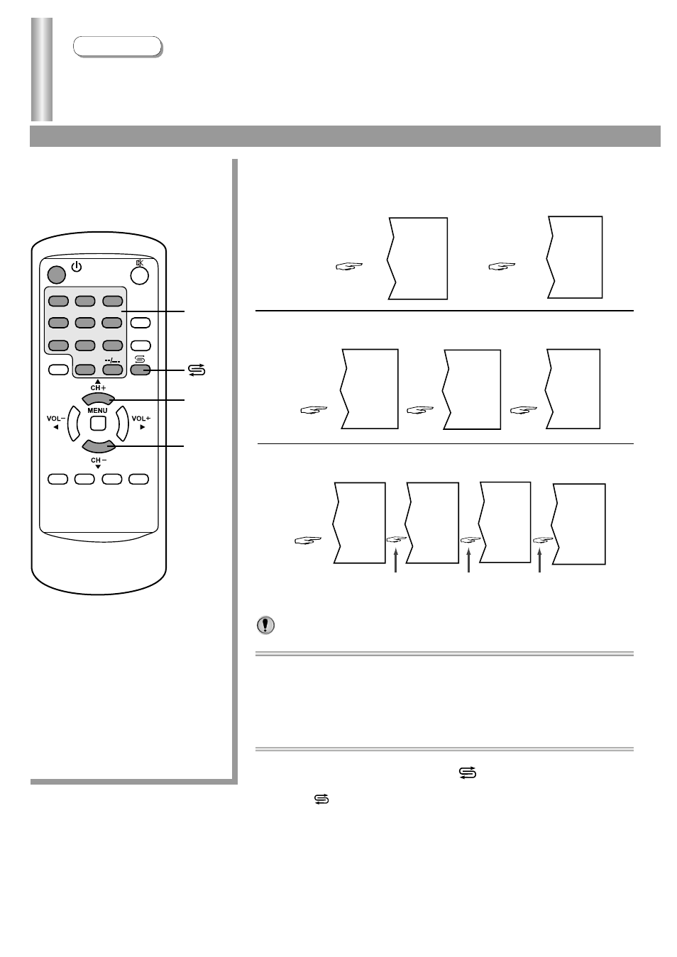 Selection channel, Use digit buttons, Use ch+/- buttons | Use previous channel button, Operations | Palsonic 5125PF User Manual | Page 19 / 29