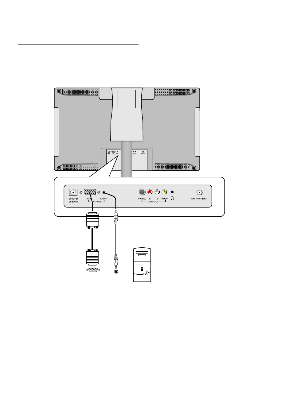 System connections, Connecting to a personal computer | Palsonic TFTV1720D User Manual | Page 14 / 34