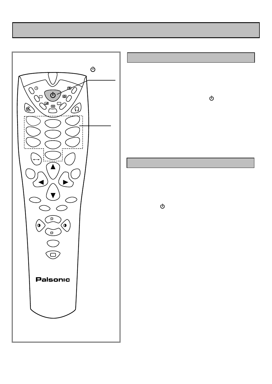Power on/off, Turning on, Turning off | Palsonic 6850TGPF User Manual | Page 13 / 34