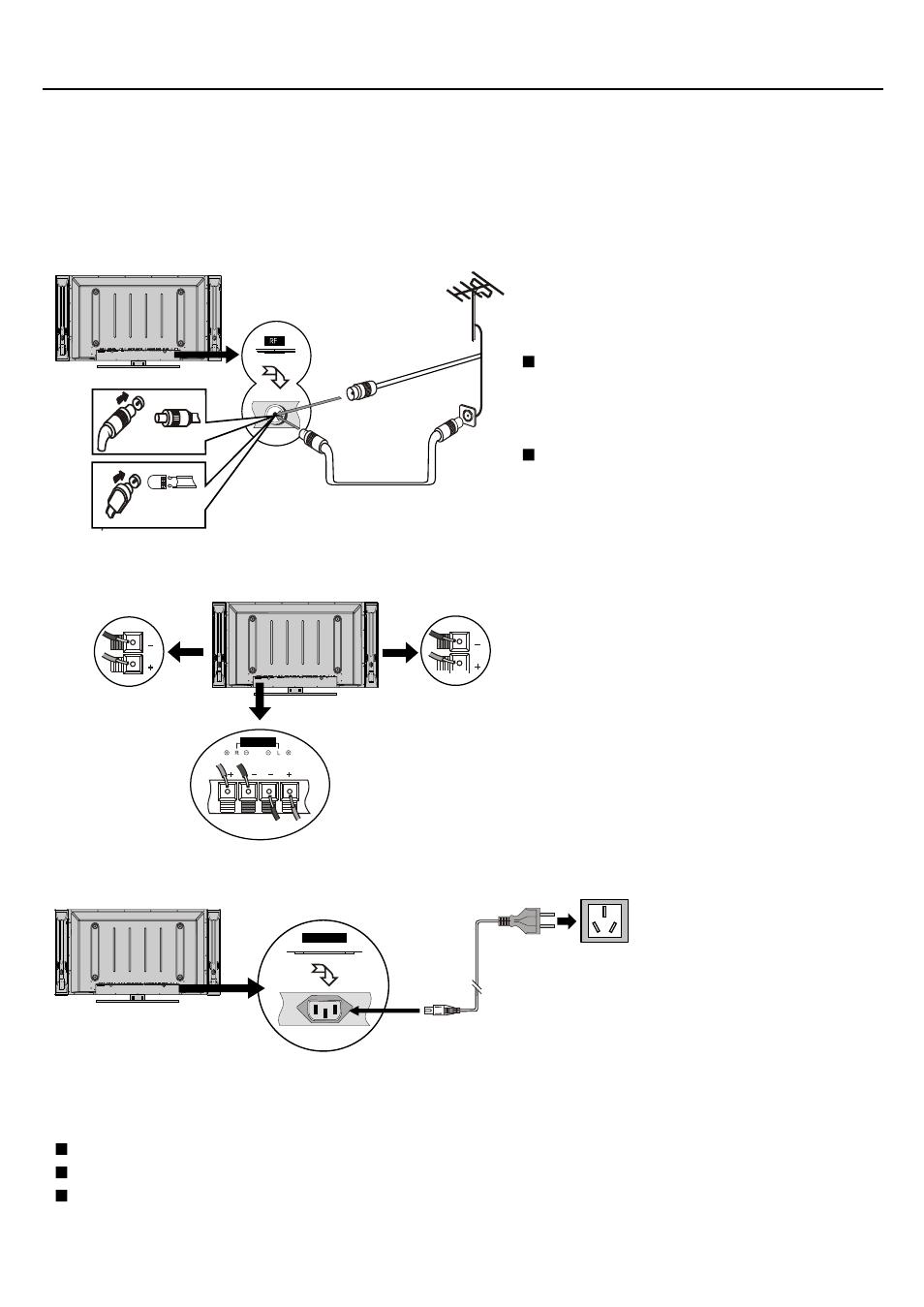 Preparations, Antenna connection, Power connection | Speaker connection | Palsonic PDP5010 User Manual | Page 8 / 31