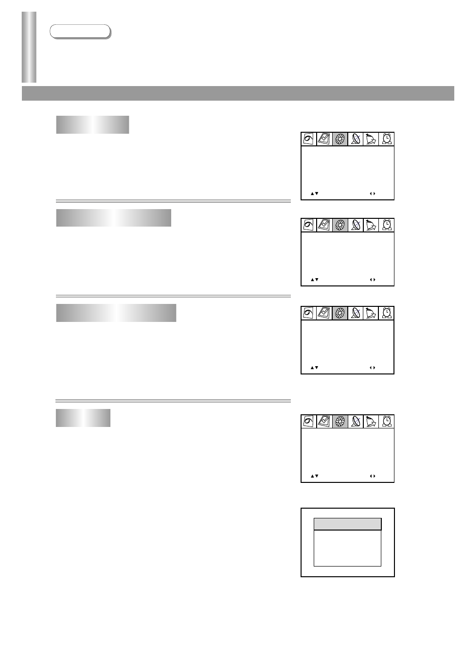 Other functions introduction, Noise reduction setting, Image enhance setting zoom setting calendar | Operations | Palsonic 3435TS User Manual | Page 25 / 29