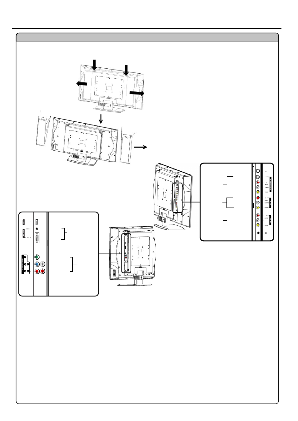 Identification of controls, Continued), Main unit | 8removing or installing the back cover | Palsonic TFTV812U User Manual | Page 11 / 36
