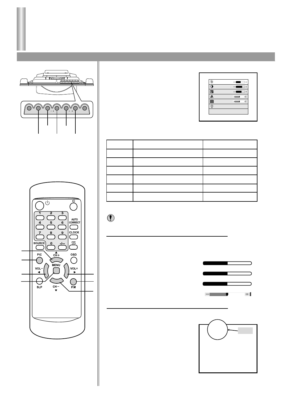 Operations in tv mode, Picture adjustment, Continued) | The item colour hue is for ntsc only | Palsonic TFTV-510 User Manual | Page 21 / 31