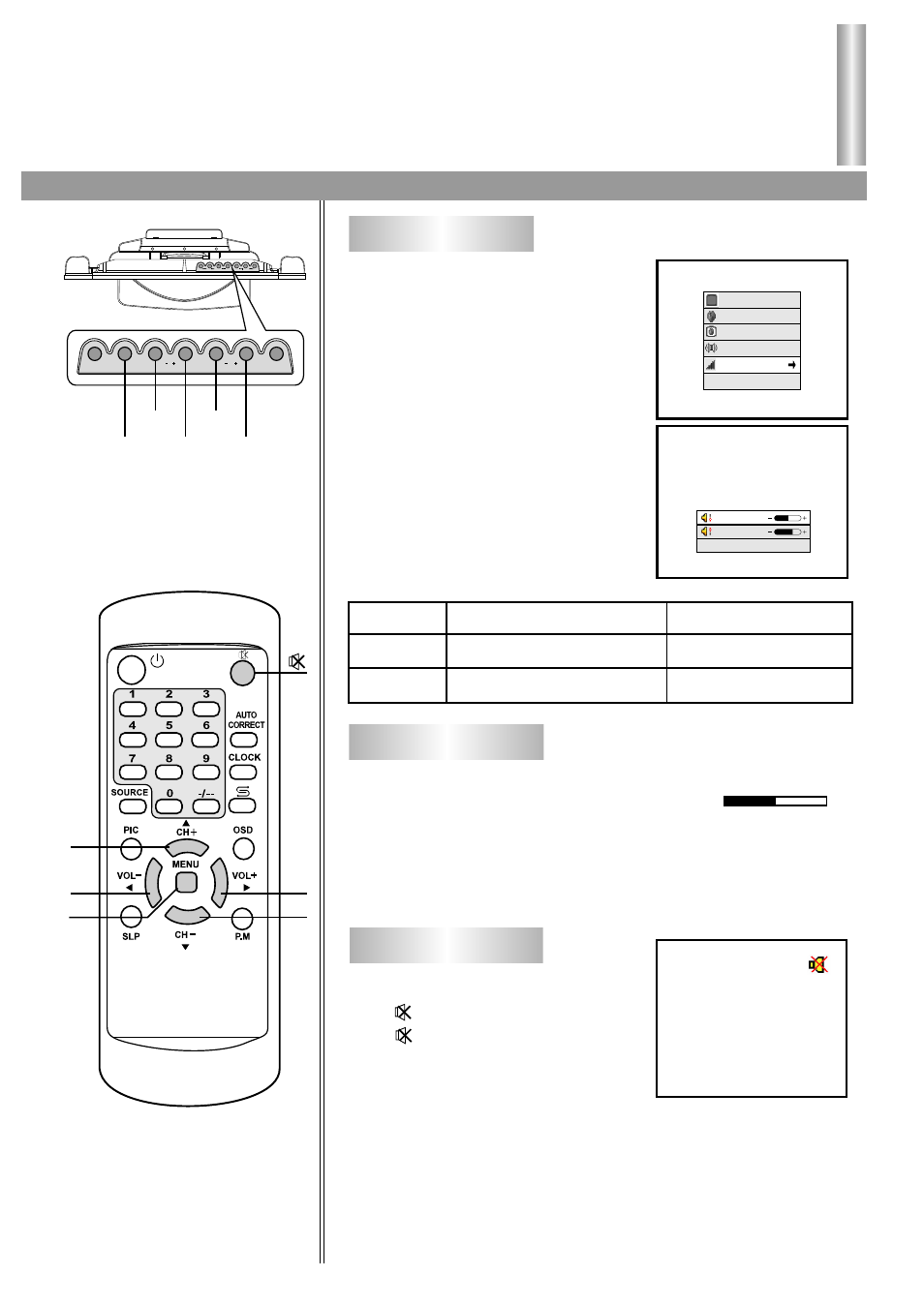 Sound adjustment, Muting the sound adjusting volume | Palsonic TFTV-510 User Manual | Page 22 / 31
