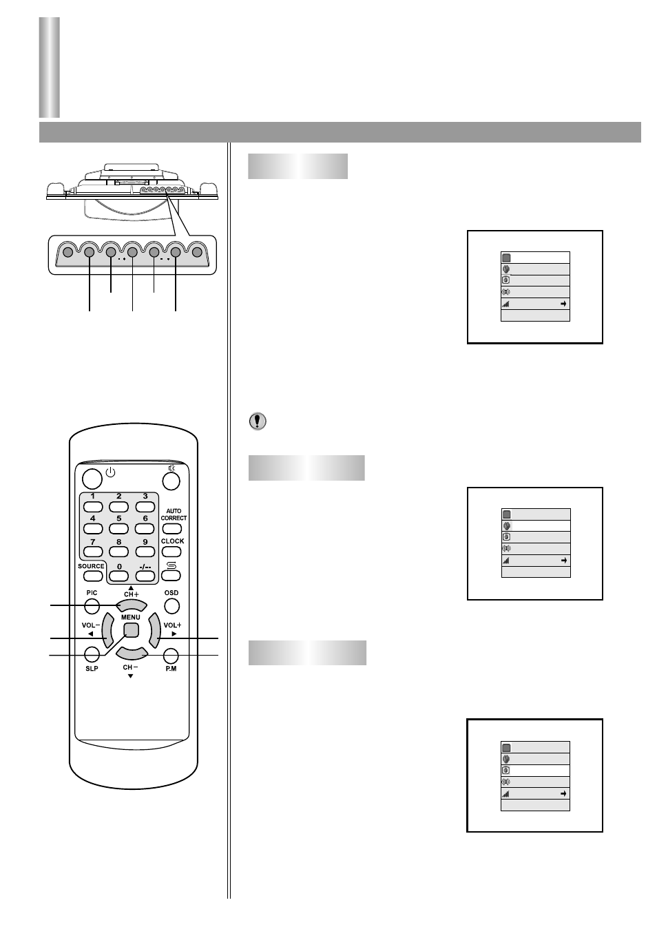 Operations in tv mode, System setting, Colour system ods language | Continued) | Palsonic TFTV-510 User Manual | Page 23 / 31
