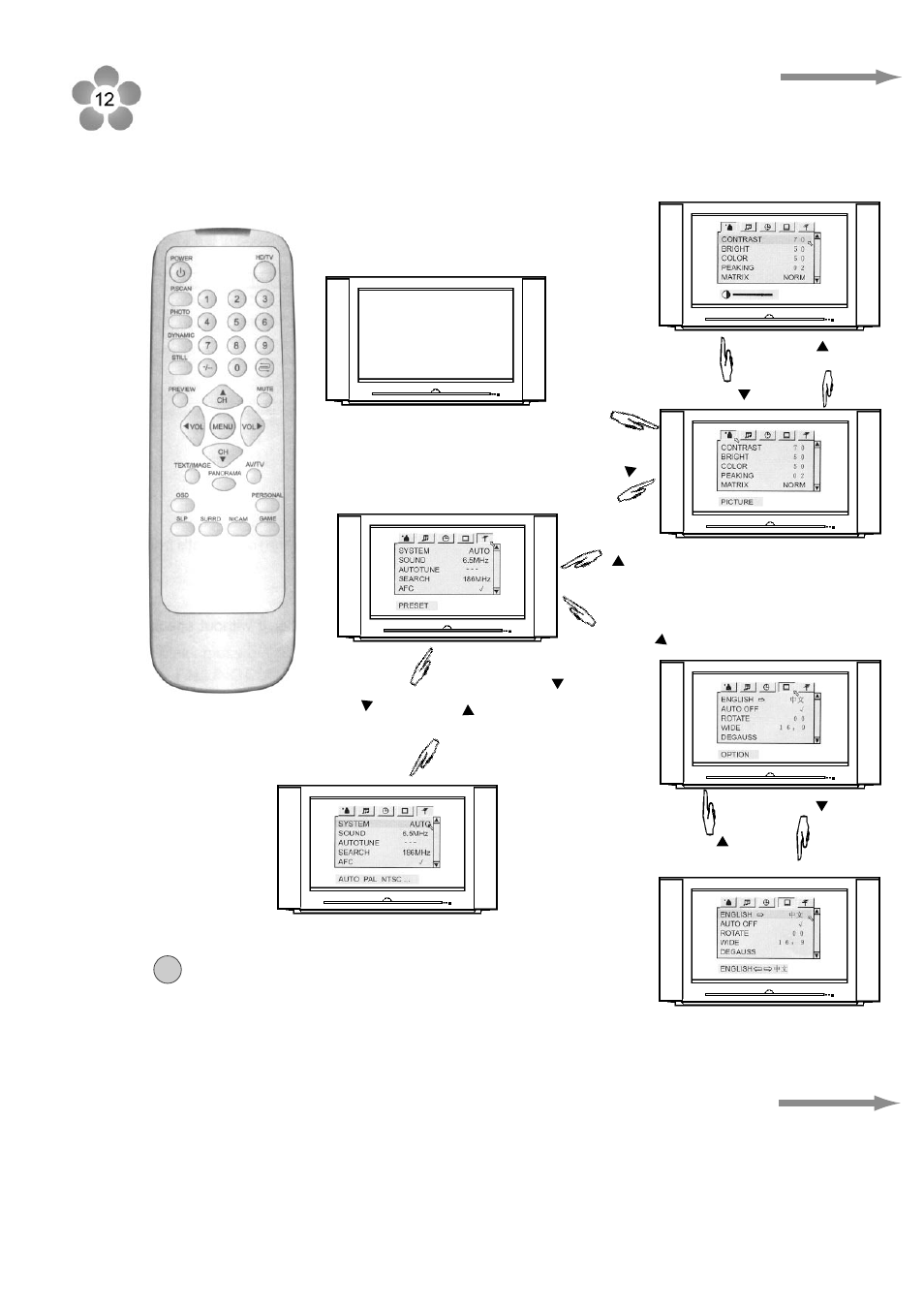 Enhanced, Brief menu operation and introduction | Palsonic 76WSHD User Manual | Page 15 / 45