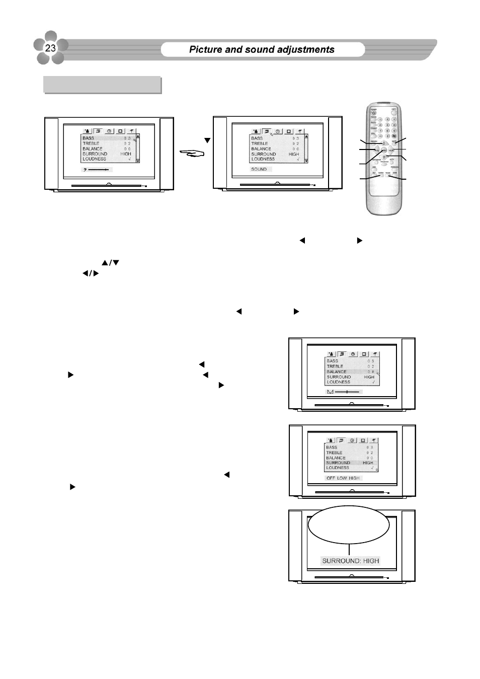 2 sound adjustment | Palsonic 76WSHD User Manual | Page 27 / 45