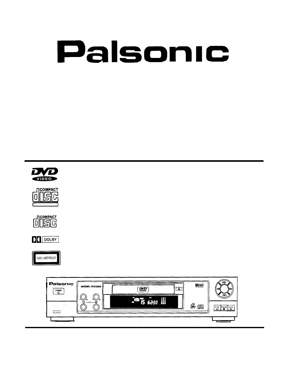 Palsonic DVD3000 User Manual | 24 pages