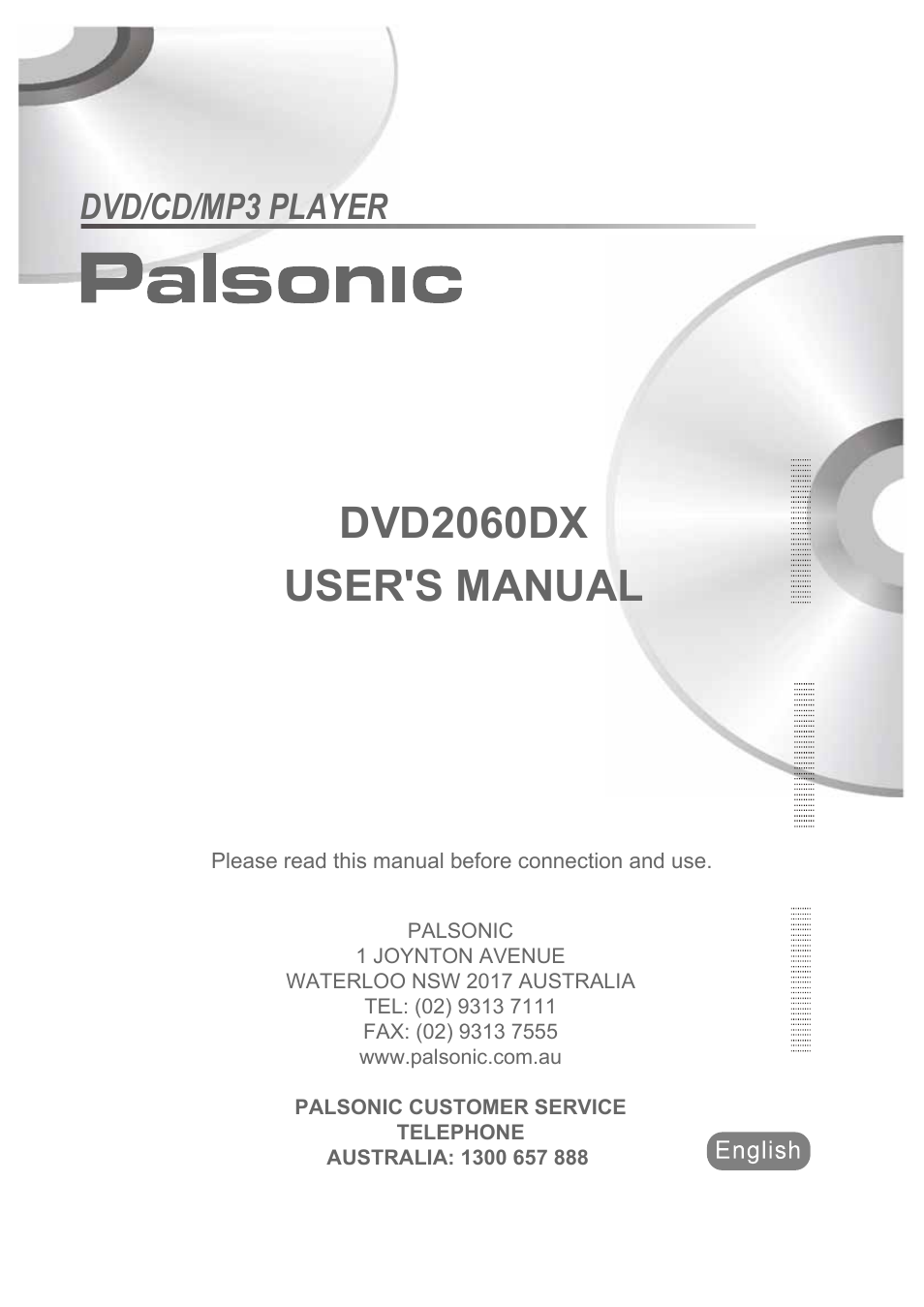 Palsonic DVD2060DX User Manual | 25 pages