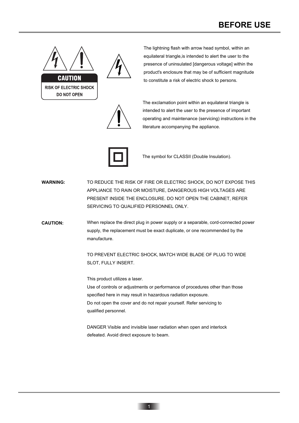 Dvd2060dx-1 copy, Before use | Palsonic DVD2060DX User Manual | Page 2 / 25
