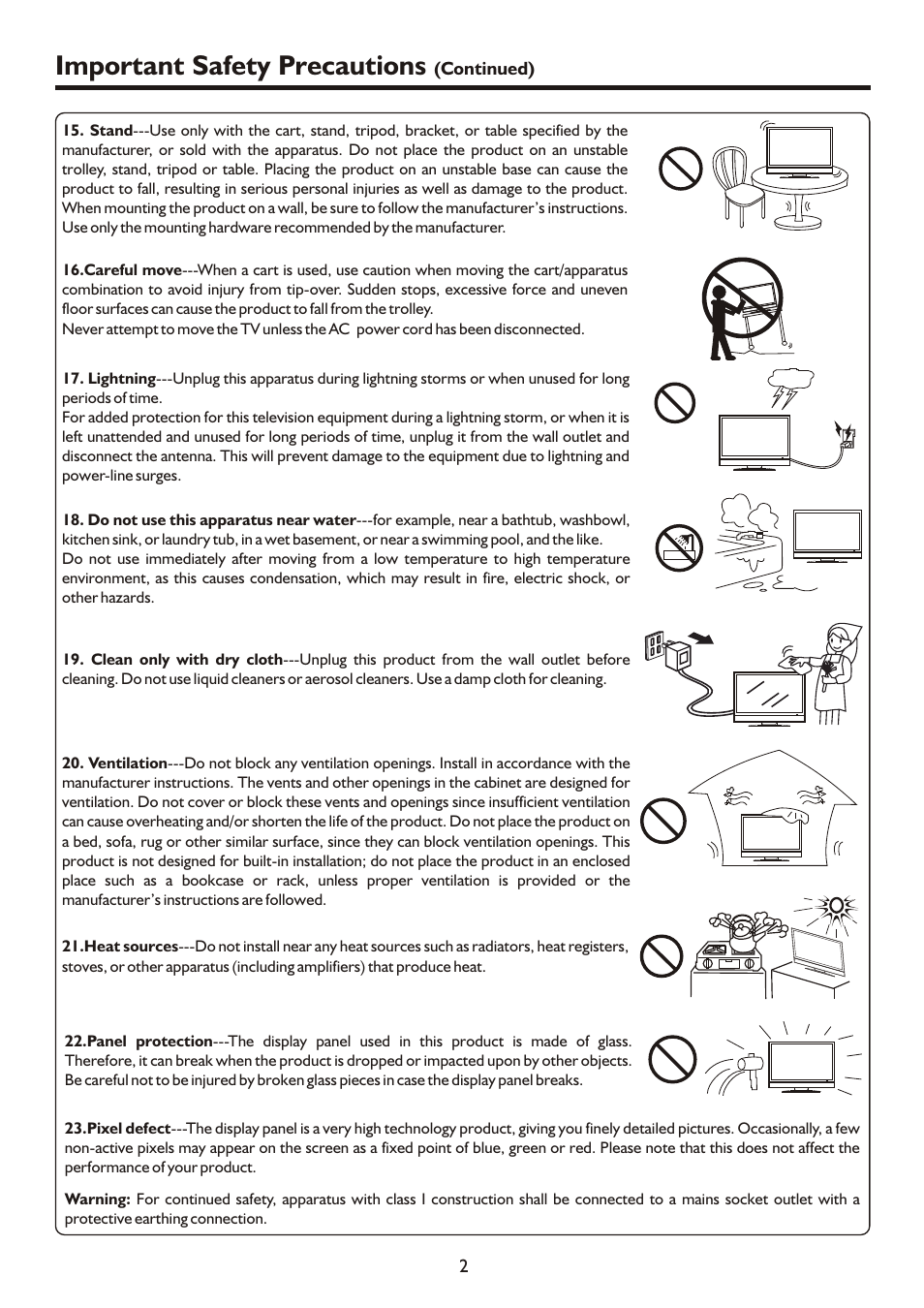 页面 4, Important safety precautions | Palsonic TFTV490PWHD User Manual | Page 4 / 35