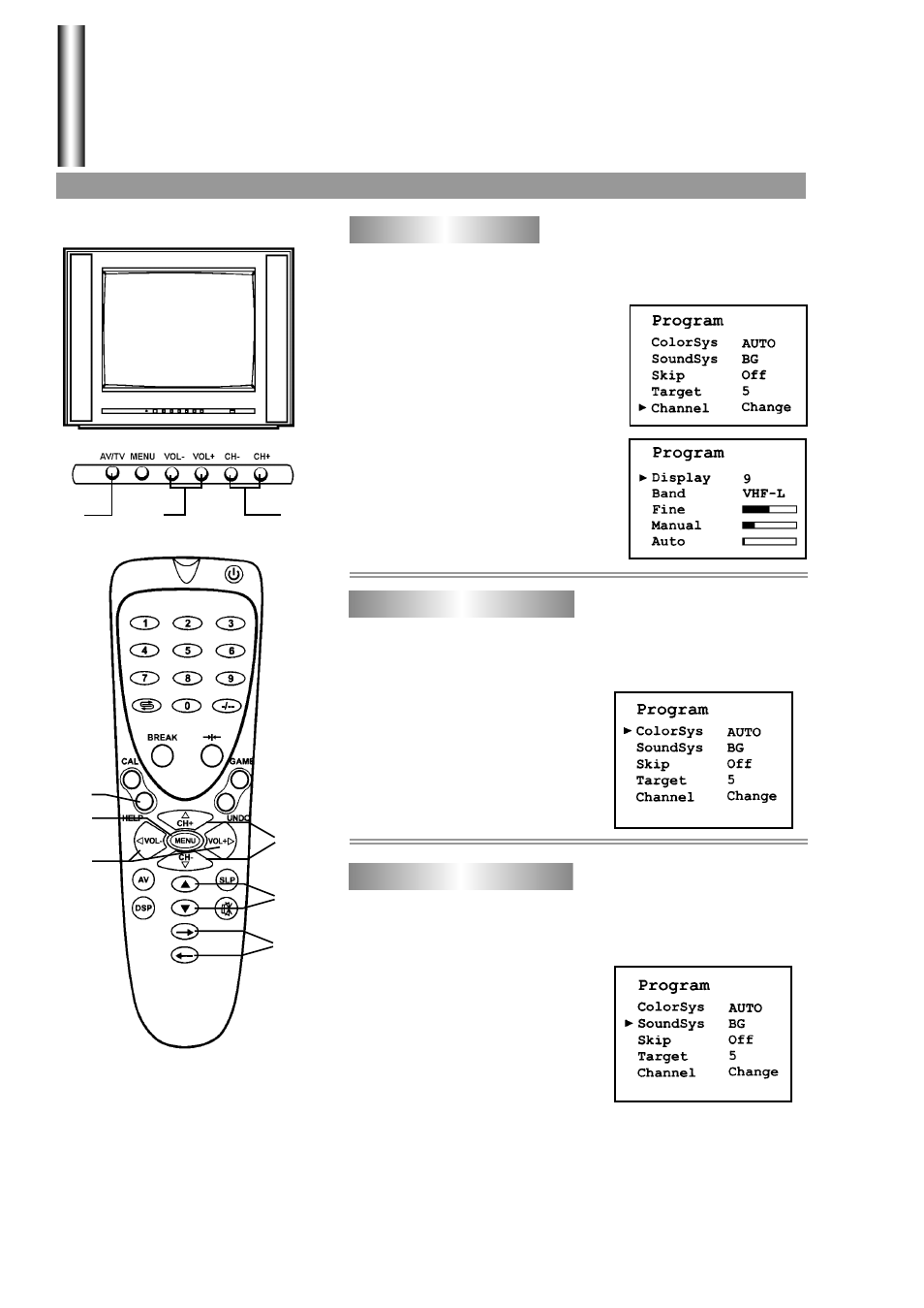 Tuning in | Palsonic 3430G User Manual | Page 18 / 31