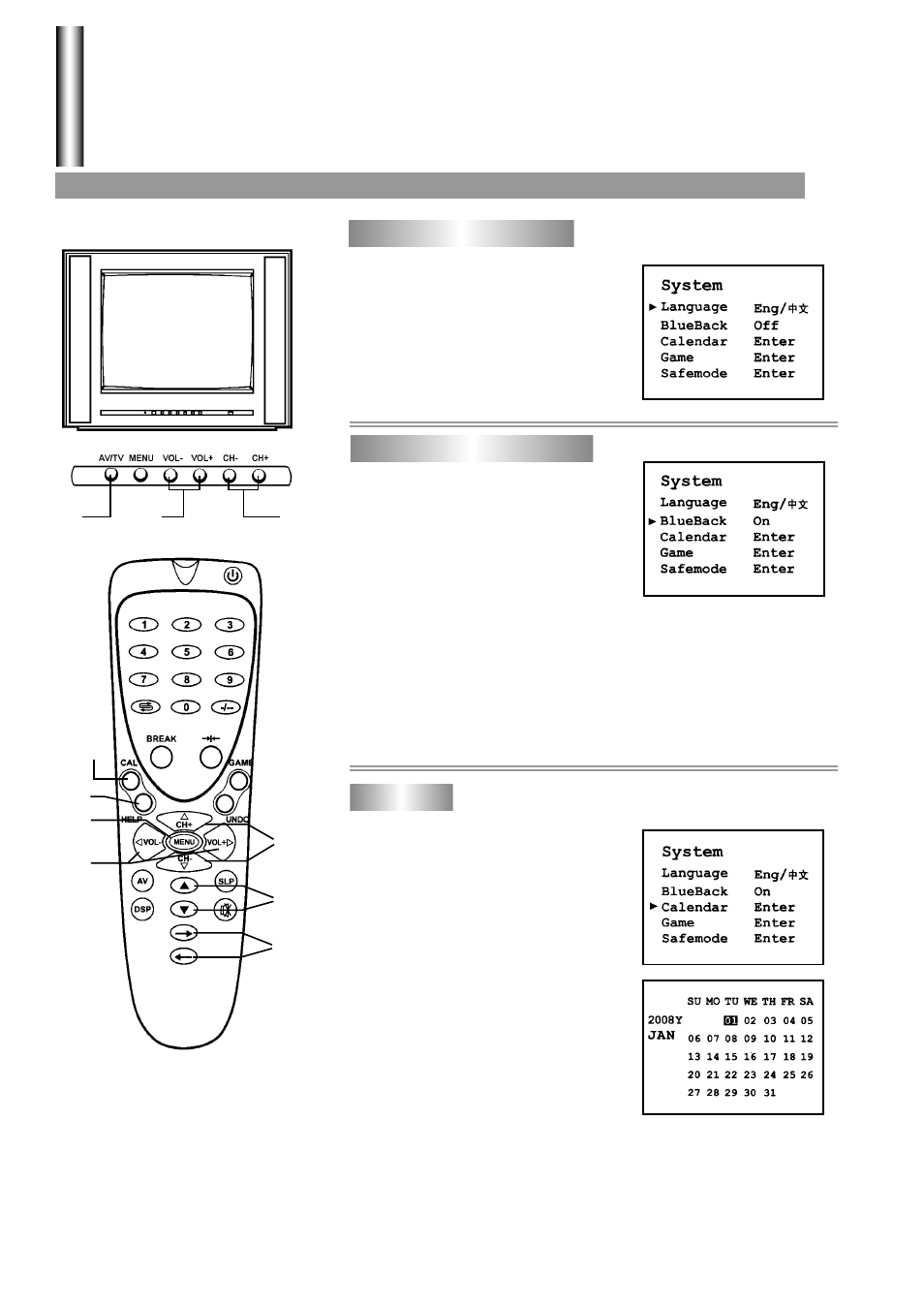 System setting | Palsonic 3430G User Manual | Page 24 / 31