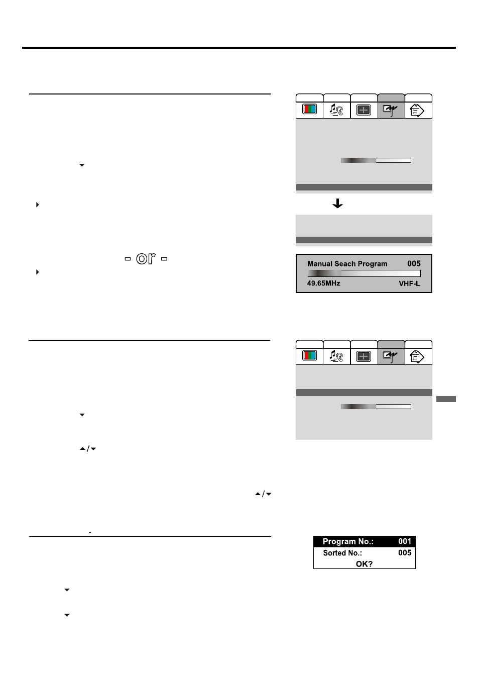 Viewing tv programs, Manual search, Skipping channel | Editing channels | Palsonic TFTV680 User Manual | Page 18 / 35