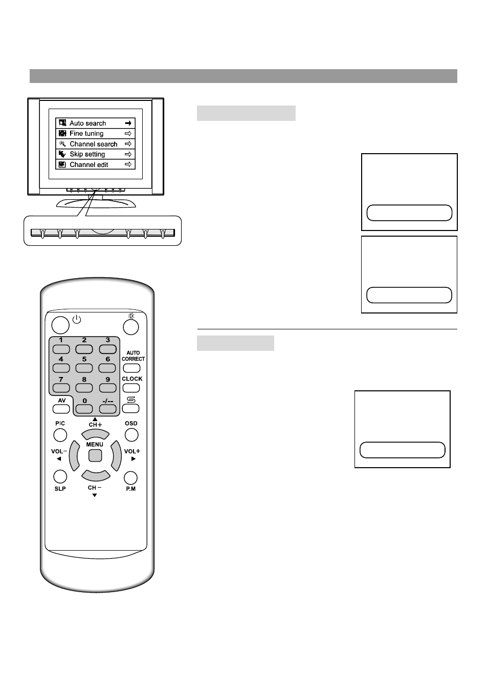 Channel preset, Continued), Channel skipping channel edit | Palsonic TFTV380 User Manual | Page 17 / 26