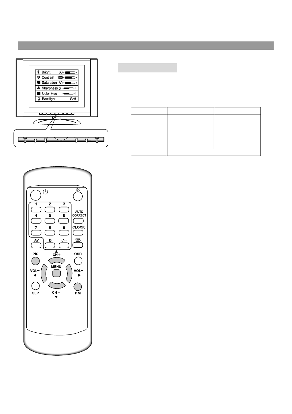 Picture adjustment, Adjusting picture | Palsonic TFTV380 User Manual | Page 19 / 26