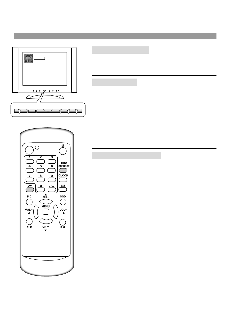 Adjustments in pc mode, Pc signal format use auto correct button | Palsonic TFTV380 User Manual | Page 22 / 26