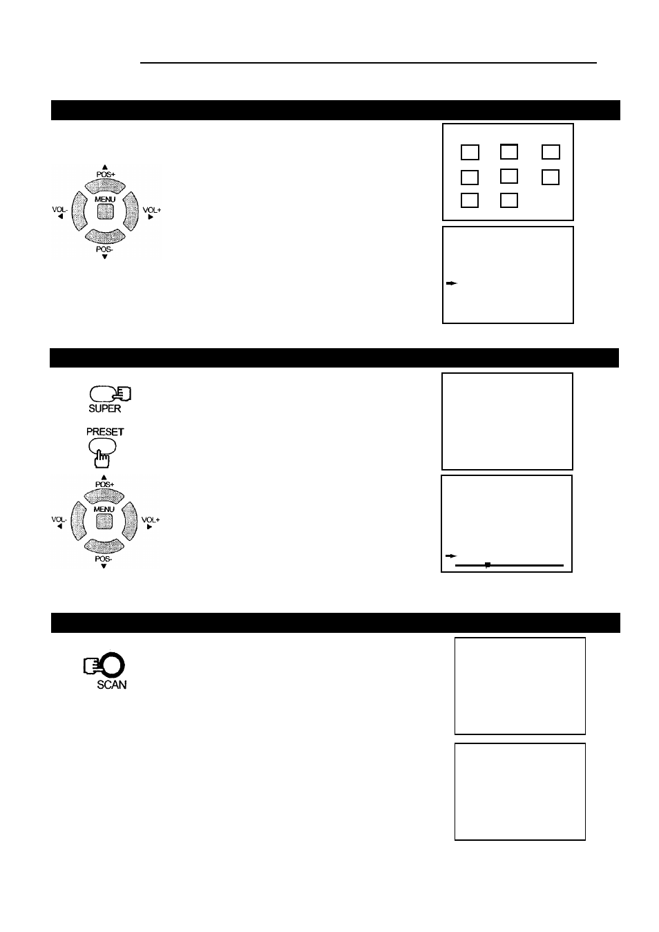 Channel swap, Super receiving function, Program scan | Other functions (continued), Operation, Program scan super receiving function channel swap | Palsonic 5120S User Manual | Page 20 / 24