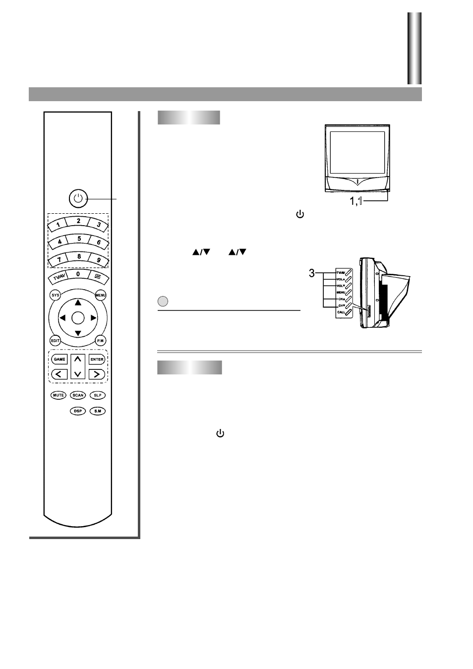 Turning on/off | Palsonic 6825G User Manual | Page 13 / 31
