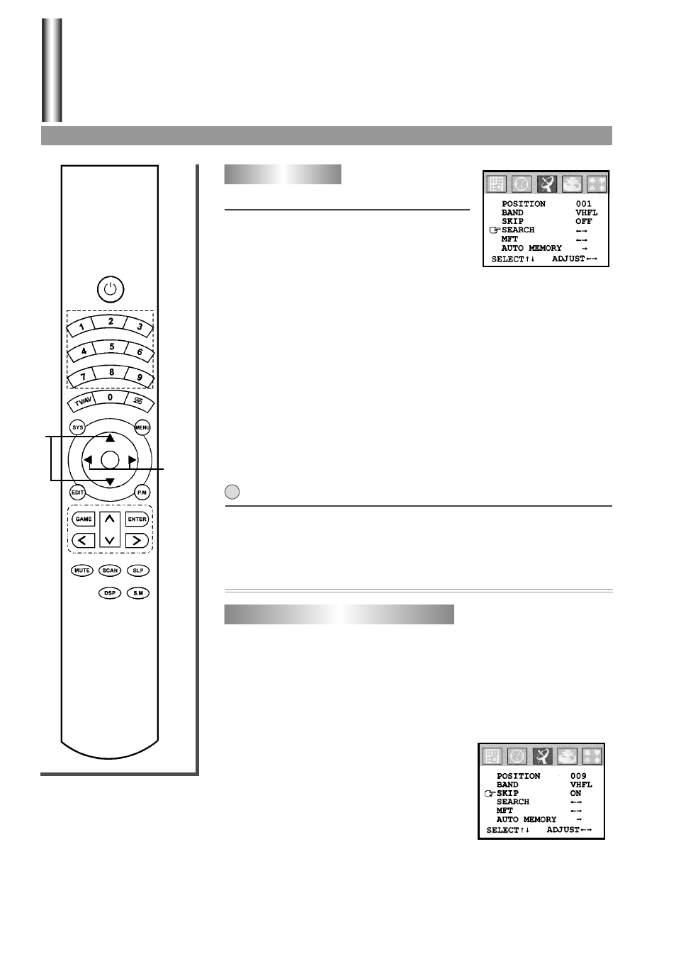 Tuning in | Palsonic 6825G User Manual | Page 16 / 31