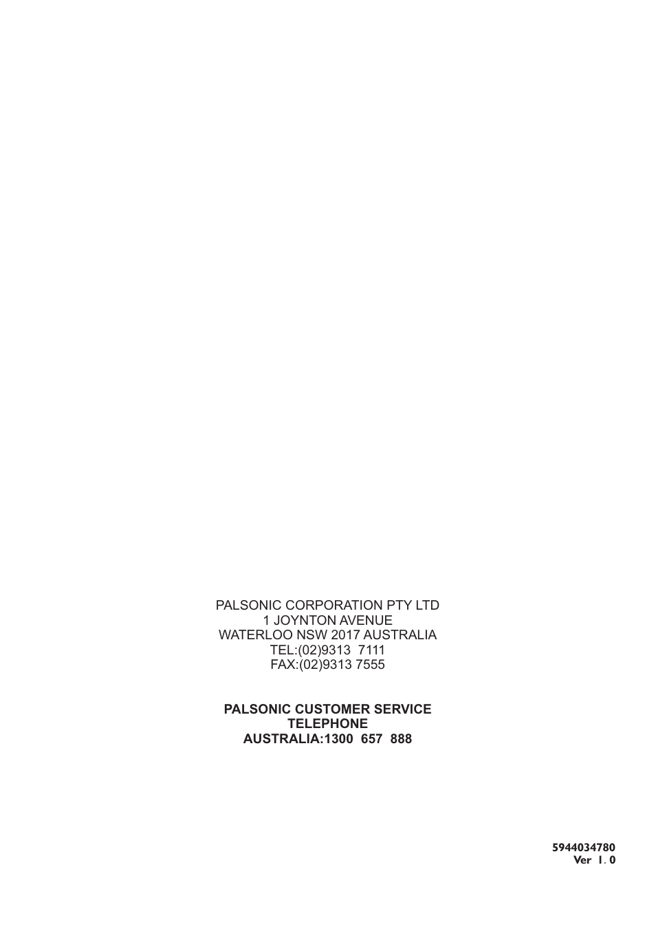 页 37 | Palsonic TFTV815HD User Manual | Page 37 / 37