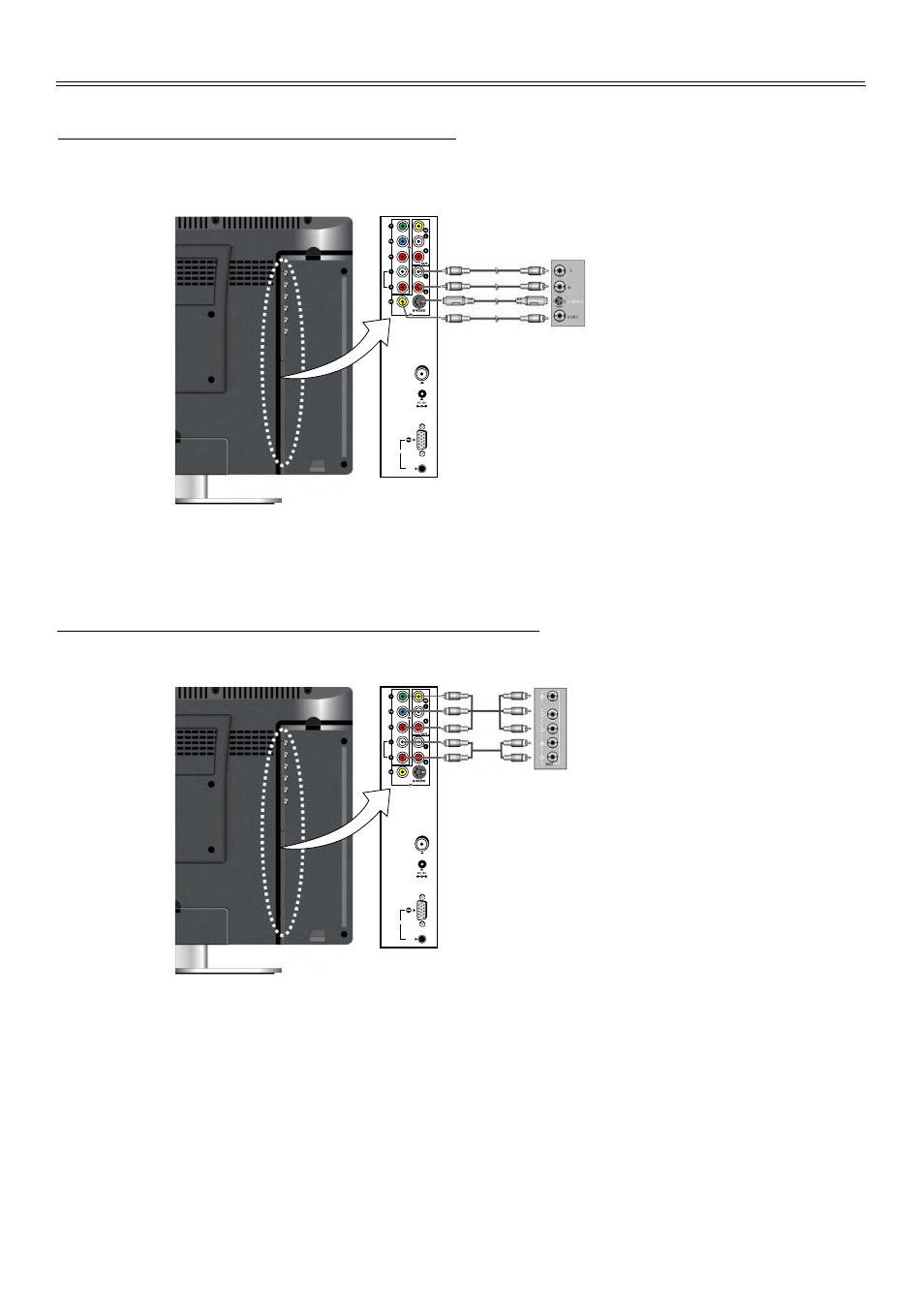 System connections (continued), Connecting external av signal source, Connecting external av signal source (ypbpr) | Palsonic TFTV2035BK User Manual | Page 12 / 40