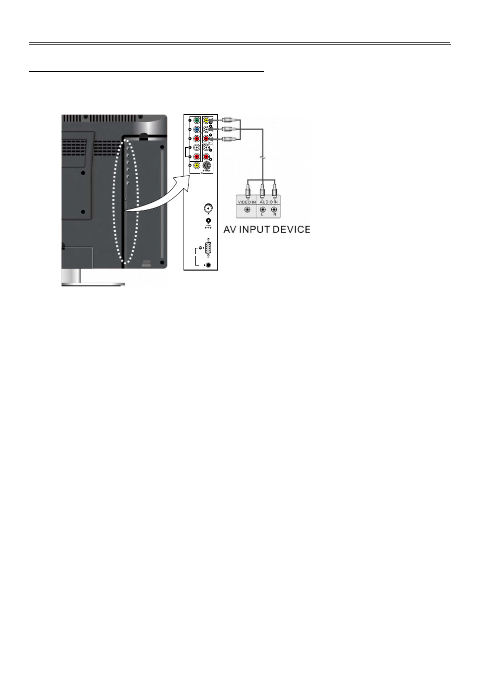 System connections (continued), Connecting external av device (av output) | Palsonic TFTV2035BK User Manual | Page 13 / 40