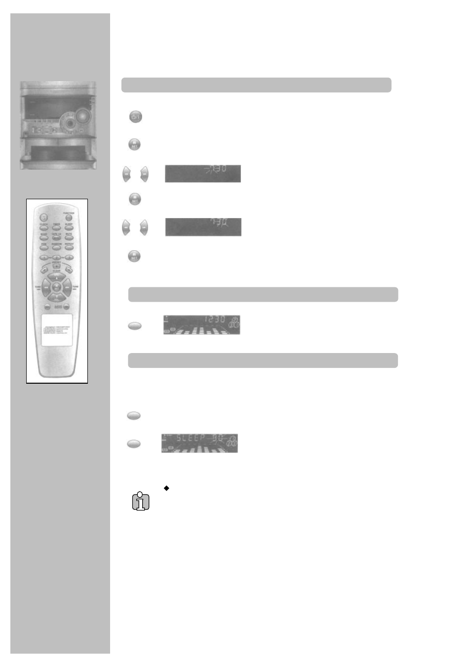 Controls, Displaying the time setting the clock (24 hour), Setting the sleep timer | Palsonic PSML-826 User Manual | Page 16 / 20