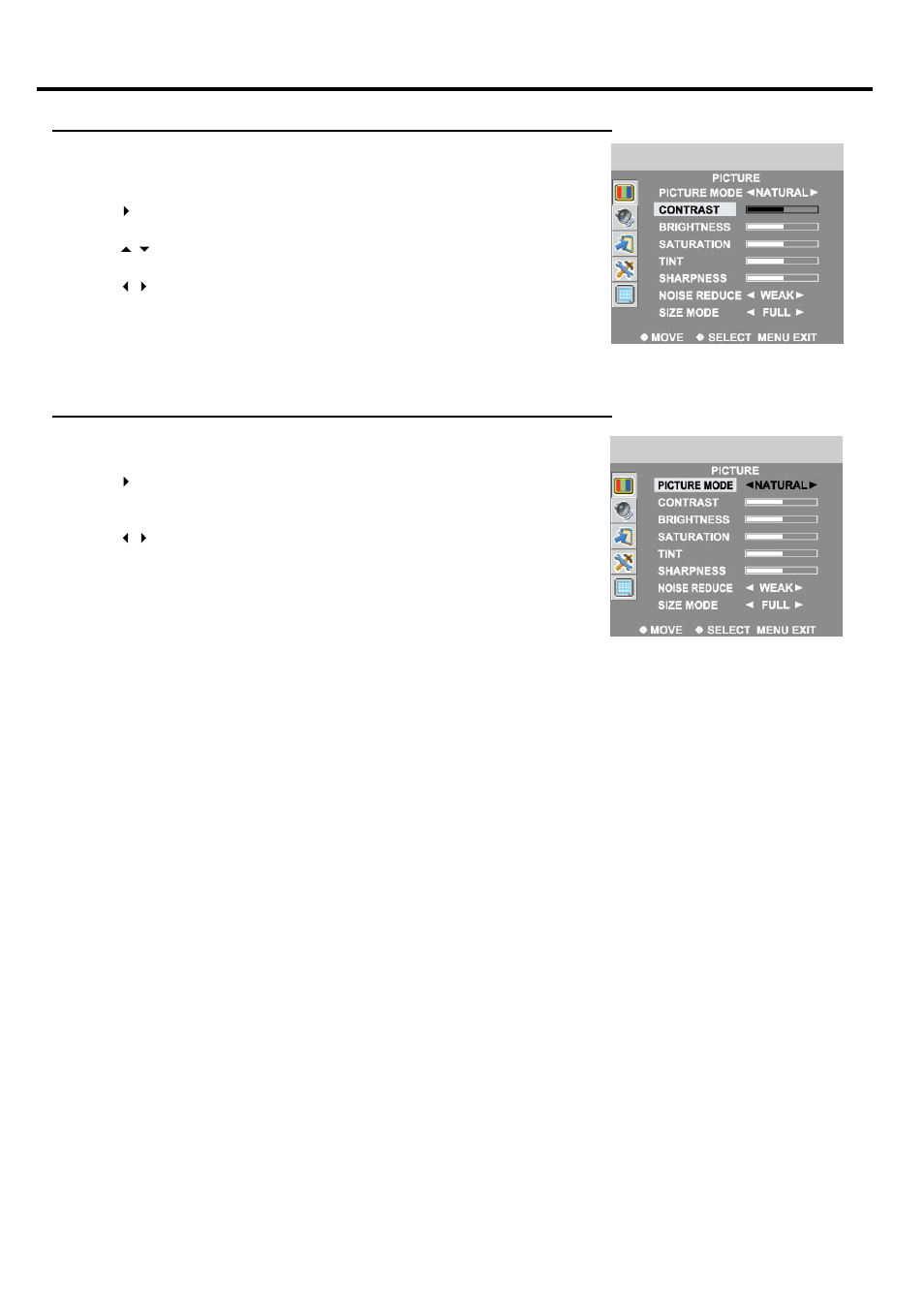 Setting picture | Palsonic TFTV681U User Manual | Page 25 / 36