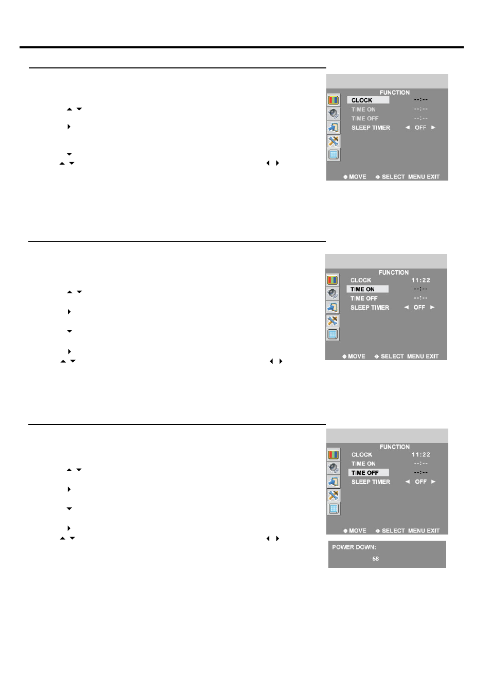 Setting timer | Palsonic TFTV681U User Manual | Page 27 / 36