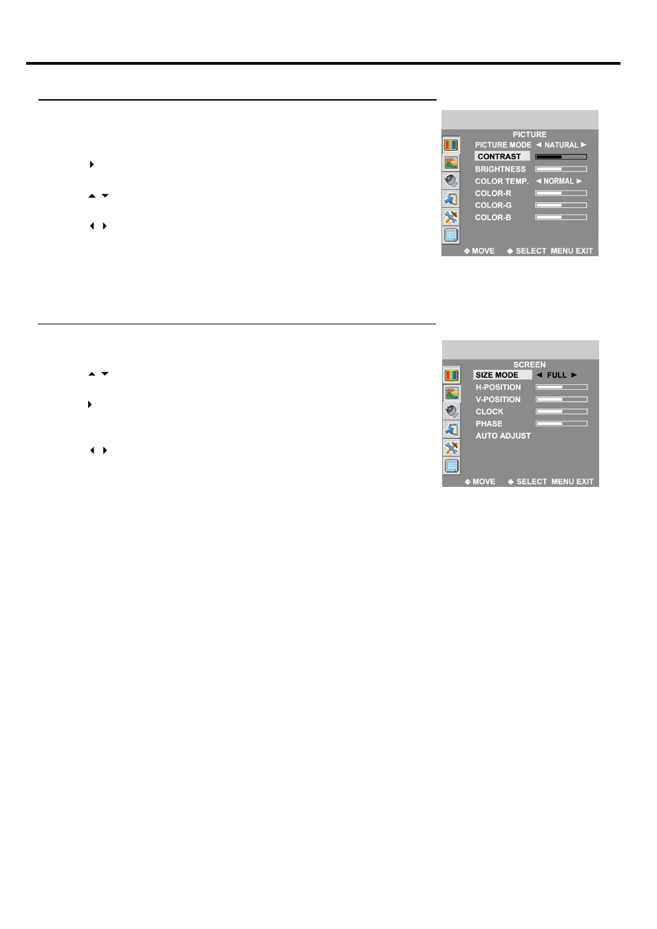 Adjustment in vga mode | Palsonic TFTV681U User Manual | Page 32 / 36
