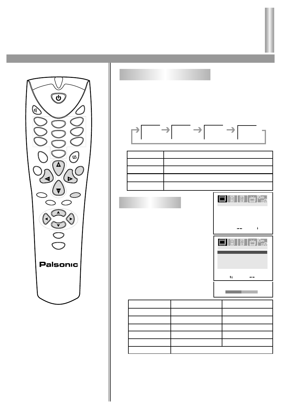 Picture adjustment, Adjusting picture, Picture adjustment to select the picture mode | Palsonic 6830GY User Manual | Page 19 / 29
