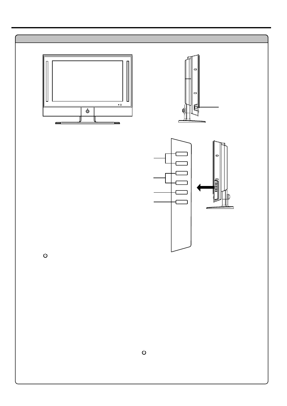 Identification of controls, Power switch | Palsonic TFTV665UBK User Manual | Page 8 / 32