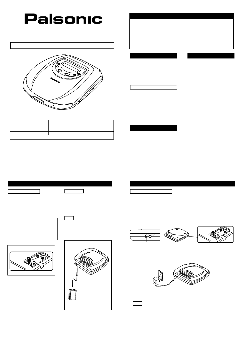 Palsonic PDM-103 User Manual | 4 pages