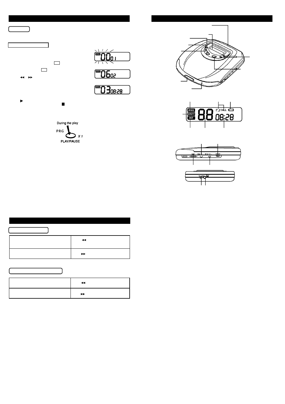 Location of controls 11. programmed track play, Skip and search functions | Palsonic PDM-103 User Manual | Page 4 / 4