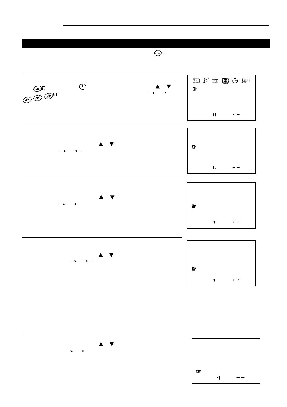 Operation, Clock set clock setting | Palsonic 6826G User Manual | Page 20 / 25