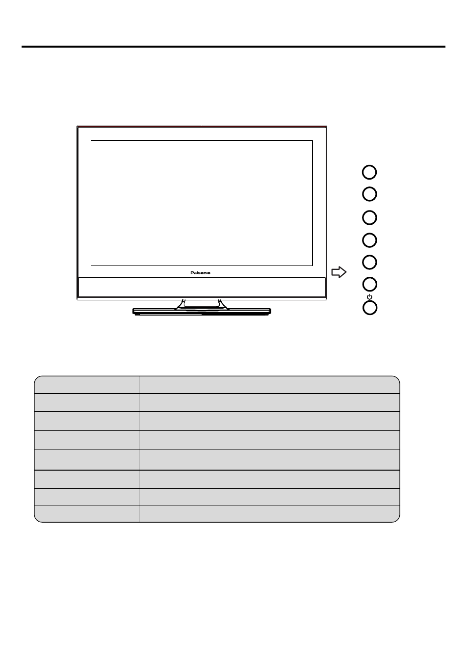 Introduction, Front panel | Palsonic PDP 4280HD User Manual | Page 6 / 21