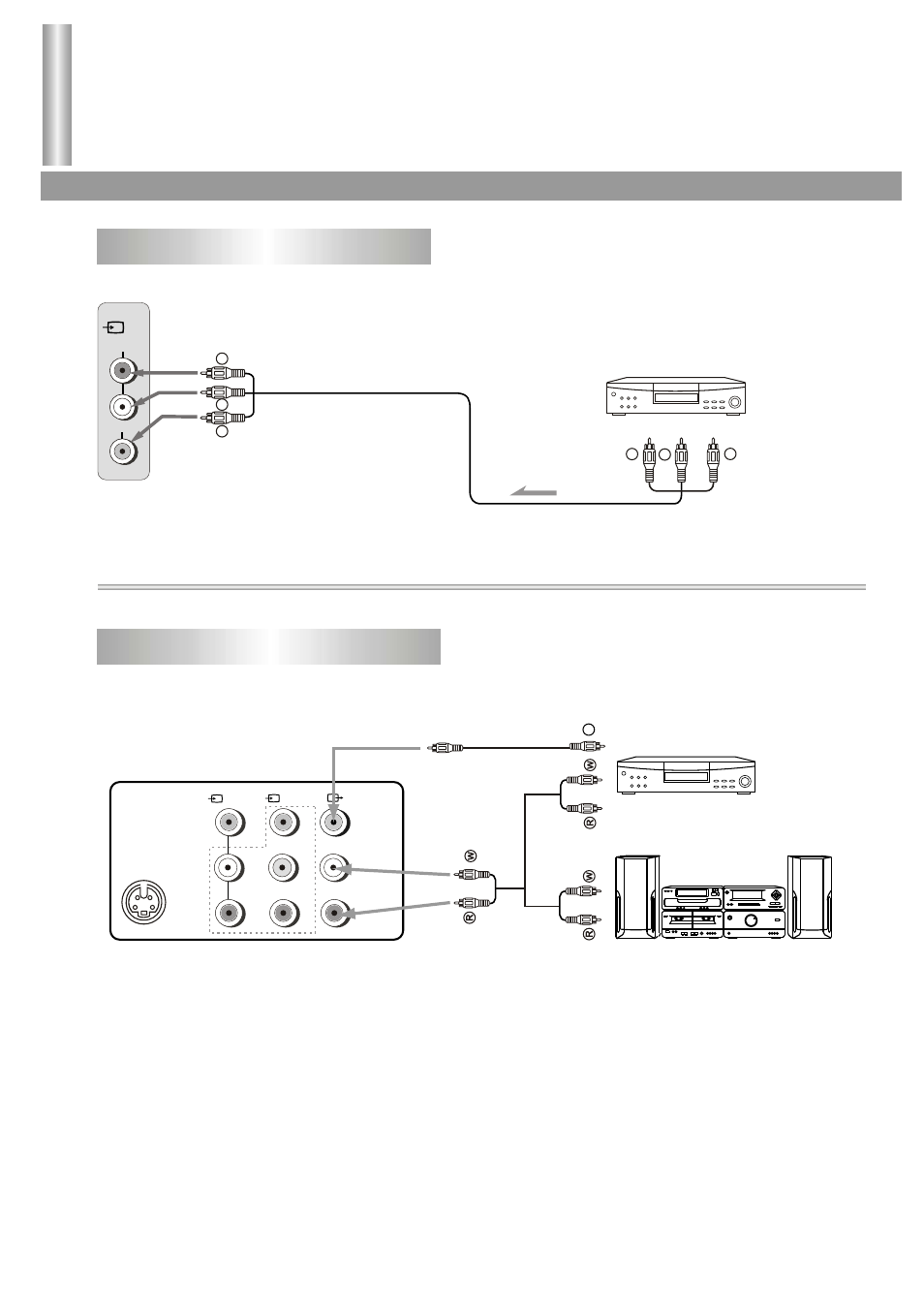 Connecting the av output terminals, Connecting the side av input terminals, Signal | Palsonic 5138HT User Manual | Page 13 / 30