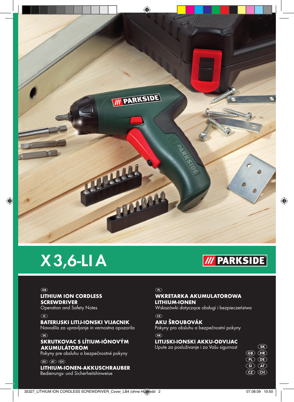 Parkside X3.6-LI A User Manual | 62 pages